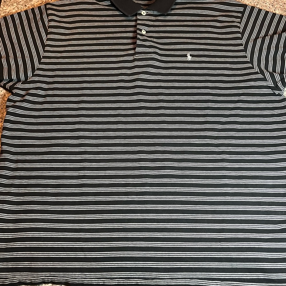Polo By Ralph Lauren Men’s Size XL Black With White Stripes